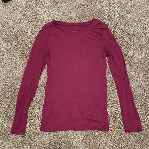 A New Day, women’s burgundy long sleeve shirt, size small